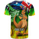 Wallabies Rugby T-Shirt - Custom Australia National Rugby Championship "Welcome Back Wally" Aboriginal Inspired Player And Number T-Shirt