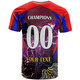 Roosters Rugby T-Shirt - Custom Final Series Champions Roosters Rugby League Player And Number T-Shirt