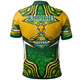 Wallabies Rugby Polo Shirt - Custom Super Kangaroo Rugby Ball Mascot Aboriginal Inspired Style Polo Shirt