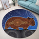 Australia Aboriginal Round Rug - Indigenous Wombat aboriginal art Round Rug