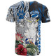 Canterbury-Bankstown Polynesian T-Shirt - Custom Super Canterbury-Bankstown With Polynesian Tribal Pattern And Hibiscus Flower T-shirt