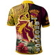 Brisbane Polynesian Polo Shirt - Custom Super Brisbane With Polynesian Tribal Pattern And Hibiscus Flower Polo Shirt