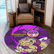Cane Toads Round Rug - Cane Toads QLD Quotes with Cane Toad STATES OF ORIGINS Aboriginal Inspired Round Rug