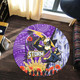 Melbourne Storm Round Rug - Anzac Day Melbourne Storm Team Poppy Aboriginal Inspired Round Rug