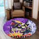 Melbourne Storm Round Rug - Anzac Day Melbourne Storm Team Poppy Aboriginal Inspired Round Rug