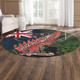 New Zealand Anzac Day Round Rug - Anzac Day We Will Remember Them Camouflage Curve Patterns Round Rug