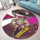 Cane Toads Round Rug - Cane Toads With Aboriginal Inspired Patterns Round Rug