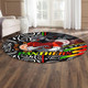 Penrith Panthers Round Rug - Penrith Panthers Ball Aboriginal Inspired Indigenous Sport Style Round Rug