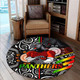 Penrith Panthers Round Rug - Penrith Panthers Ball Aboriginal Inspired Indigenous Sport Style Round Rug