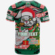 Souths Christmas T-shirt - Merry Christmas Super Souths With Ball And Patterns Custom T-shirt