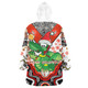 Illawarra and St George Christmas Snug Hoodie - Custom Christmas Green Illawarra and St George Indigenous Oodie Blanket