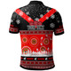 St. George Illawarra Dragons Christmas Polo Shirt - Custom Dragon Ugly Christmas And Aboriginal Inspired Patterns Polo Shirt