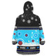 Cronulla-Sutherland Sharks Christmas Snug Hoodie - Custom Cronulla-Sutherland Sharks Ugly Christmas And Aboriginal Inspired Patterns Oodie Blanket