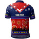 Sydney Roosters Christmas Polo Shirt - Custom Sydney Roosters Ugly Christmas And Aboriginal Inspired Patterns Polo Shirt