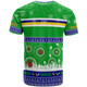 Canberra Raiders Christmas T-Shirt - Custom Canberra Raiders Ugly Christmas And Aboriginal Inspired Patterns T-Shirt