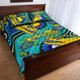 Parramatta Eels Custom Quilt Bed Set - Parramatta Eels Now Or Never Indigenous Culture Flag Dot Art Painting