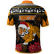 Wests Tigers Christmas Polo Shirt - Custom Wests Tigers Merry Christmas Aboriginal Inspired Polo Shirt