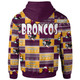 Brisbane Broncos Christmas Hoodie - Custom Brisbane Broncos Merry Christmas Random Square Pattern Hoodie