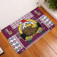 Manly Warringah Sea Eagles Door Mat - Christmas Snowflakes Manly Warringah Sea Eagles Mascot Door Mat