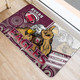 Manly Warringah Sea Eagles Door Mat - Manly Warringah Sea Eagles Ball Aboriginal Inspired Sport Style Door Mat