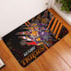 Wests Tigers Door Mat - Wests Tigers Claw Aboriginal Inspired Sport Style Door Mat