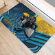 Gold Coast Titans Door Mat - Gold Coast Titans Ball Aboriginal Inspired Sport Style Door Mat