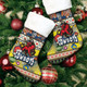 Australia Cowboys Christmas Stocking - Xmas Australia Cowboys Christmas Balls, Snowflake With Aboriginal Inspired Patterns