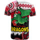 St. George Illawarra Dragons Christmas T-shirt - Custom Dragon Aboriginal Inspired Xmas T-shirt