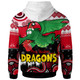 St. George Illawarra Dragons Christmas Hoodie - Custom Dragon Aboriginal Inspired Xmas Hoodie