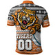 Wests Tigers Polo Shirt - Custom Wests Tigers Mascot Knitted Christmas Pattern Polo Shirt