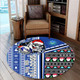 Canterbury-Bankstown Christmas Round Rug - Custom Scratch Canterbury-Bankstown Christmas With Snowflakes Ho Ho Ho Polo Round Rug