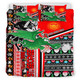 Illawarra and St George Christmas Bedding Set - Custom Illawarra and St George Xmas Green drake With Snowflakes And Ball Bedding Set