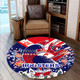 Sydney Christmas Round Rug - Custom Merry Christmas Sydney Indigenous Round Rug