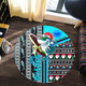 Cronulla Christmas Round Rug - Custom Cronulla Surfrider Christmas With Snowflakes Ho Ho Ho Round Rug