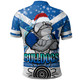 Canterbury-Bankstown Bulldogs Christmas Polo Shirt - Custom Canterbury-Bankstown Bulldogs Aboriginal Inspired Christmas Polo Shirt