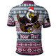 Australia Sea Eagles Polo Shirt - Custom Eagles Mascot Knitted Christmas Patterns Polo Shirt