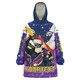 Melbourne Storm Christmas Snug Hoodie - Melbourne Storm Thunder Man With Aboriginal Inspired Dot Painting Christmas Oodie Blanket