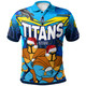 Gold Coast Titans Christmas Custom Polo Shirt - Gold Coast Titans Aboriginal Inspired Summer Vibes Christmas Polo Shirt