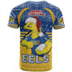 Parramatta Eels Christmas T-Shirt - Custom Parramatta Eels Merry Christmas With Snowflake Pattern T-Shirt