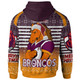 Brisbane Broncos Christmas Custom Hoodie - Brisbane Broncos Penrith Panthers Merry Christmas With Snowflake Pattern Hoodie