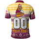 Brisbane Broncos Polo Shirt - Custom Brisbane Broncos Mascot Knitted Christmas Patterns Polo Shirt