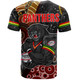 Penrith Panthers Christmas T-shirt - Penrith Panthers Merry Christmas Hat Aboriginal Style