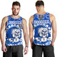 Australia City of Canterbury Bankstown Custom Men Tank - Indigenous Doggies Blue and Whites Aboriginal Inspired Tank Top