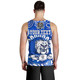 Australia City of Canterbury Bankstown Custom Men Tank - Indigenous Doggies Blue and Whites Aboriginal Inspired Tank Top