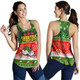 South Sydney Rabbitohs Women Racerback Tank - South Sydney Rabbitohs Ugly Christmas And Aboriginal Patterns Women Racerback Tank