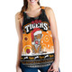 Wests Tigers Women Racerback Tank - Wests Tigers Ugly Christmas And Aboriginal Patterns Women Racerback Tank