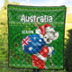 Aboriginal Christmas Quilt - Custom Australia Koala Ugly Christmas with Aboriginal Inspired Green Quilt