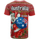 Aboriginal Christmas T-Shirt - Custom Australia Koala Ugly Christmas with Aboriginal Inspired Red T-Shirt