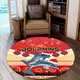 Redcliffe Dolphins Christmas Round Rug - Redcliffe Dolphins Christmas with Ugly Pattern and Aboriginal Inspired Round Rug
