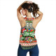 South Sydney Rabbitohs Women Racerback Tank - Xmas South Sydney Rabbitohs Balls, Snowflake With Aboriginal Patterns Women Racerback Tank